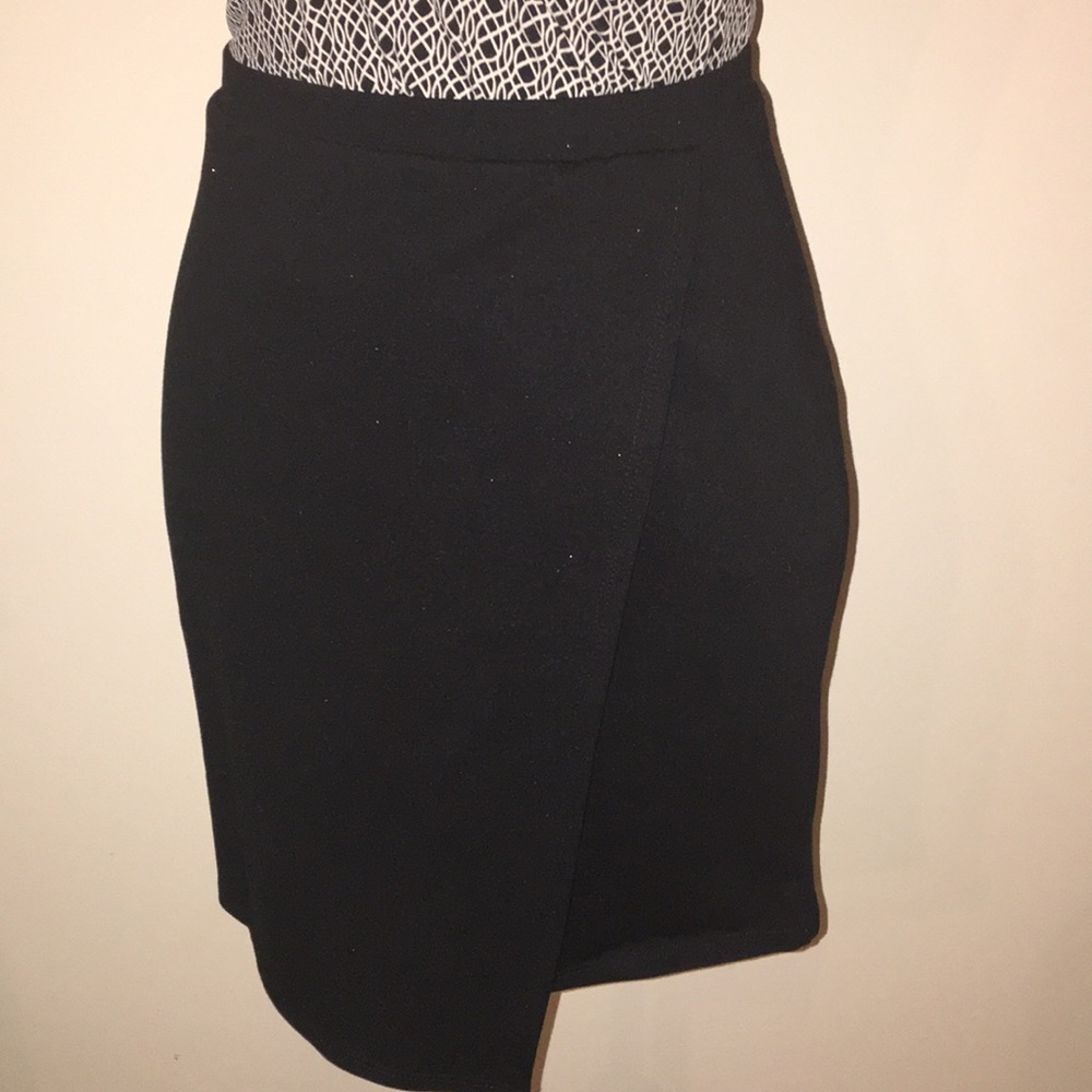 Black mini skirt